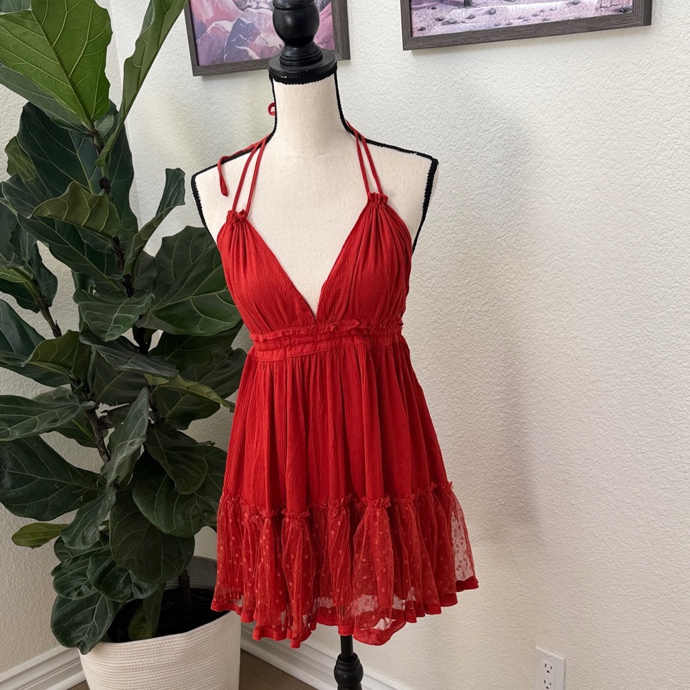 Red Halter Dress